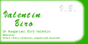 valentin biro business card